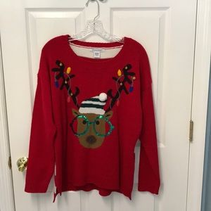 Reindeer Ugly Christmas Sweater Women’s XL